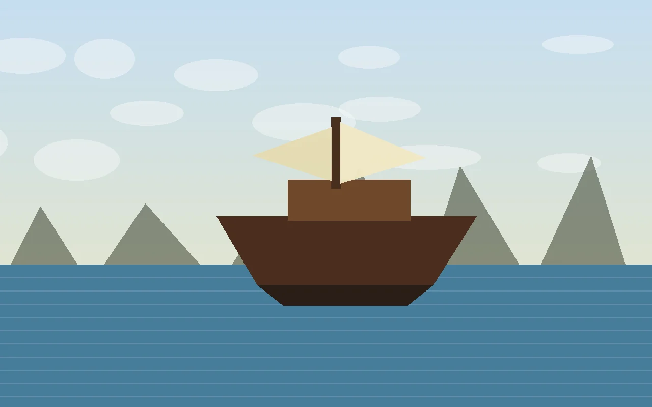 Gameplay-style scene representing Valkyrien Skies moving ship concepts